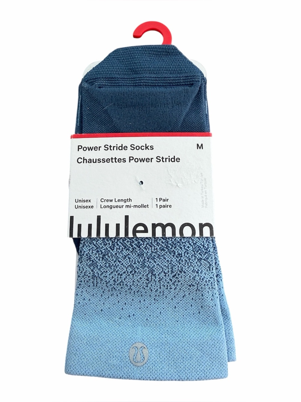 NWT Lululemon Power Stride Socks Crew Length Men 5.5-7.5 Women 7-9